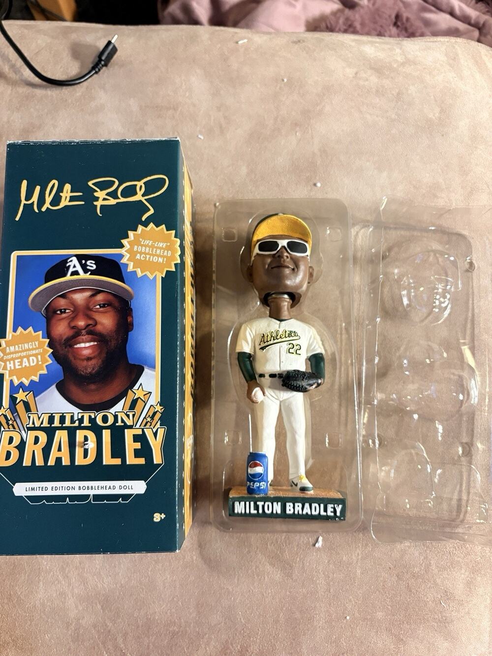 Rare 2007 Milton Bradley Oakland A's Bobblehead in Box - Limited Edition